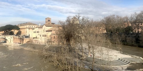 The River Tiber and its island, the Basilica (and undergrounds) of Santa Cecilia in Trastevere